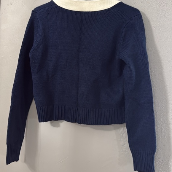 Philosophy Navy blue sweater botton down S/P - Picture 2 of 5